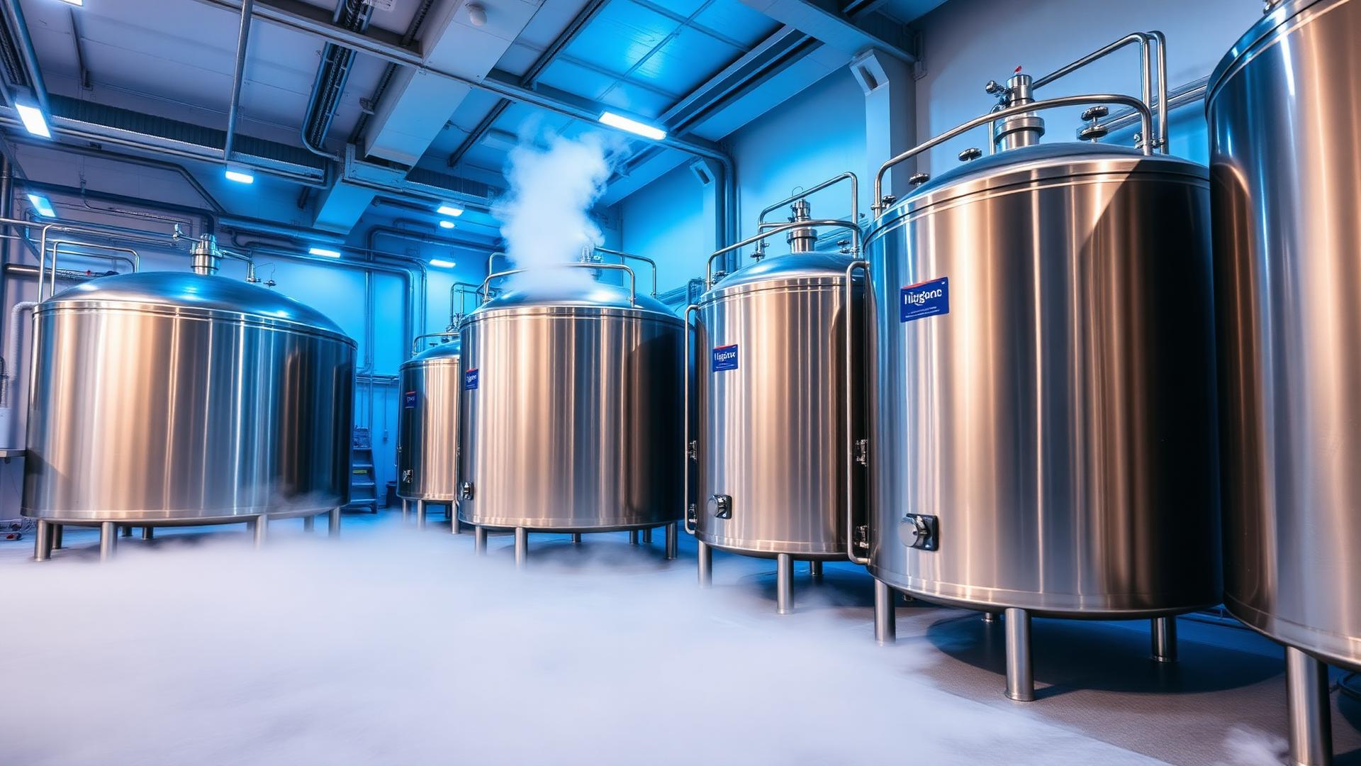 Vertical bulk cryogenic storage tank
